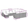 11-piece garden sofa set and gray synthetic rattan cushions by , Garden sets - Ref: Foro24-3225192, Price: 655,35 €, Discount: %