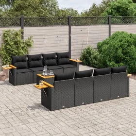8-piece garden sofa set and black synthetic rattan cushions by , Garden sets - Ref: Foro24-3226657, Price: 617,18 €, Discount: %