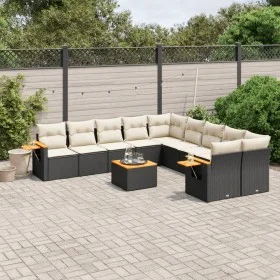 11-piece garden sofa set and black synthetic rattan cushions by , Garden sets - Ref: Foro24-3227197, Price: 651,39 €, Discoun...