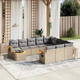 11-piece garden sofa set with beige synthetic rattan cushions by , Garden sets - Ref: Foro24-3227207, Price: 680,99 €, Discou...