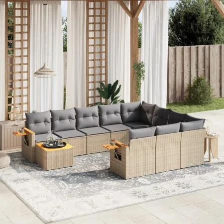 11-piece garden sofa set with beige synthetic rattan cushions by , Garden sets - Ref: Foro24-3227207, Price: 680,38 €, Discou...
