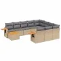 11-piece garden sofa set with beige synthetic rattan cushions by , Garden sets - Ref: Foro24-3227207, Price: 680,38 €, Discou...
