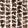 Cortina antimoscas chenilla marrón y blanco 56x200 cm de , Mosquiteras para ventanas - Ref: Foro24-377391, Precio: 36,14 €, D...