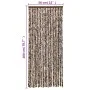 Brauner und weißer Chenille-Fliegenvorhang, 56 x 200 cm von , Moskitonetze für Fenster - Ref: Foro24-377391, Preis: 37,67 €, ...