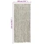 Light gray and dark gray chenille anti-fly curtain 100x230 cm by , Mosquito nets for windows - Ref: Foro24-377398, Price: 65,...