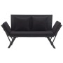 Gartenbank mit schwarzen synthetischen Rattankissen 176 cm von vidaXL, Gartenbänke - Ref: Foro24-46233, Preis: 209,39 €, Raba...