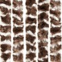 Cortina antimoscas chenilla marrón y blanco 100x200 cm