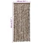 Brown and white chenille fly curtain 100x200 cm by , Mosquito nets for windows - Ref: Foro24-377393, Price: 64,36 €, Discount: %