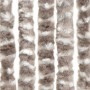Cortina antimoscas chenilla gris taupe y blanco 56x200 cm