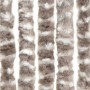 Taupegrauer und weißer Chenille-Fliegenschutzvorhang, 56 x 200 cm von , Moskitonetze für Fenster - Ref: Foro24-377403, Preis:...