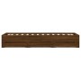 Oak brown engineered wood bed with drawers 90x200 cm by , Beds and slatted bases - Ref: Foro24-3207300, Price: 143,49 €, Disc...