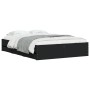 Black engineered wood bed with drawers 135x190 cm by , Beds and slatted bases - Ref: Foro24-3207309, Price: 157,87 €, Discoun...