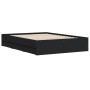 Schwarzes Holzwerkstoffbett mit Schubladen 135x190 cm von , Betten und Lattenroste - Ref: Foro24-3207309, Preis: 157,87 €, Ra...