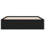 Black engineered wood bed with drawers 135x190 cm by , Beds and slatted bases - Ref: Foro24-3207309, Price: 157,87 €, Discoun...