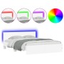 Bettgestell mit Kopfteil und weißen LED-Leuchten 160x200 cm von , Betten und Lattenroste - Ref: Foro24-3207595, Preis: 197,34...