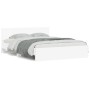 Bed frame with headboard and white LED lights 160x200 cm by , Beds and slatted bases - Ref: Foro24-3207595, Price: 197,34 €, ...