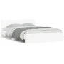 Bed frame with headboard and white LED lights 160x200 cm by , Beds and slatted bases - Ref: Foro24-3207595, Price: 194,17 €, ...
