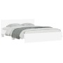 Bed frame with headboard and white LED lights 160x200 cm by , Beds and slatted bases - Ref: Foro24-3207595, Price: 197,34 €, ...