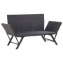 Gartenbank mit schwarzen synthetischen Rattankissen 176 cm von vidaXL, Gartenbänke - Ref: Foro24-46233, Preis: 209,39 €, Raba...