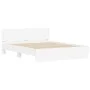 Bed frame with headboard and white LED lights 160x200 cm by , Beds and slatted bases - Ref: Foro24-3207595, Price: 194,17 €, ...
