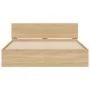 Estructura de cama cabecero y luces LED roble Sonoma 160x200 cm de , Camas y somieres - Ref: Foro24-3207597, Precio: 154,93 €...