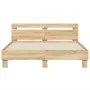 Sonoma oak bed frame with headboard and LED lights 140x190 cm by , Beds and slatted bases - Ref: Foro24-3207562, Price: 158,2...