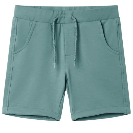 Pantalones cortos infantiles con cordón color azul petróleo claro 140 de , Pantalones de niños - Ref: Foro24-11633, Precio: 9...