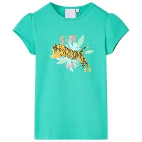 Camiseta infantil verde menta 140 de , Camisetas para niños - Ref: Foro24-11163, Precio: 7,99 €, Descuento: %