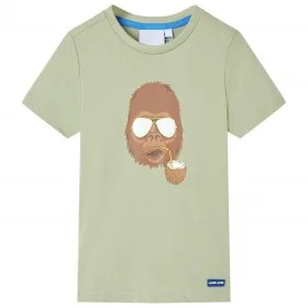 Kinder-Kurzarm-T-Shirt hellkhaki 128 von , Kinder-T-Shirts - Ref: Foro24-11612, Preis: 8,12 €, Rabatt: %