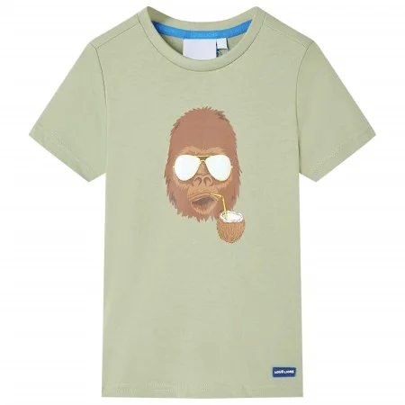 Children's short-sleeved t-shirt light khaki 128 by , Kids T-shirts - Ref: Foro24-11612, Price: 8,12 €, Discount: %