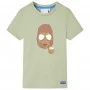 Children's short-sleeved t-shirt light khaki 128 by , Kids T-shirts - Ref: Foro24-11612, Price: 8,12 €, Discount: %