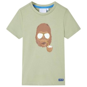 Kinder-Kurzarm-T-Shirt hellkhaki 104 von , Kinder-T-Shirts - Ref: Foro24-11610, Preis: 8,20 €, Rabatt: %