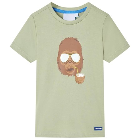Camiseta de manga corta infantil caqui claro 104 de , Camisetas para niños - Ref: Foro24-11610, Precio: 8,20 €, Descuento: %