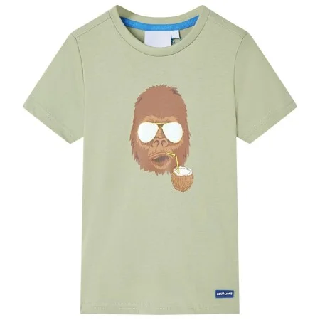 Kinder-Kurzarm-T-Shirt hellkhaki 104 von , Kinder-T-Shirts - Ref: Foro24-11610, Preis: 8,12 €, Rabatt: %