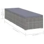 Sonnenliege mit synthetischem Rattankissen grau von vidaXL, Liegen - Ref: Foro24-46220, Preis: 170,72 €, Rabatt: %