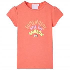 Korallenfarbenes Kinder-T-Shirt 104 von , Kinder-T-Shirts - Ref: Foro24-10770, Preis: 8,41 €, Rabatt: %