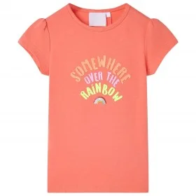 Korallenfarbenes Kinder-T-Shirt 128 von , Kinder-T-Shirts - Ref: Foro24-10772, Preis: 8,32 €, Rabatt: %