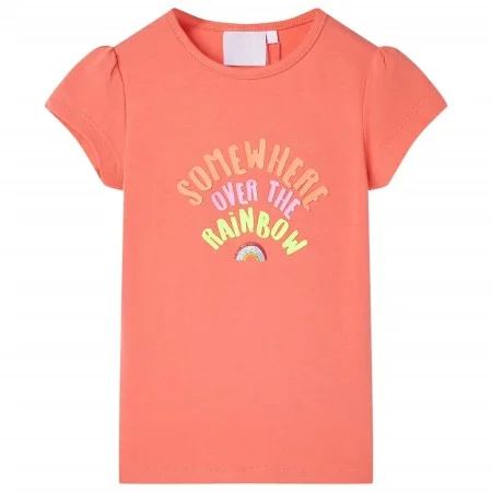 Camiseta infantil color coral 128 de , Camisetas para niños - Ref: Foro24-10772, Precio: 8,32 €, Descuento: %