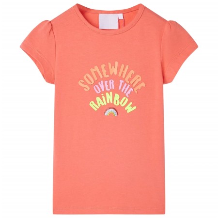 Korallenfarbenes Kinder-T-Shirt 128 von , Kinder-T-Shirts - Ref: Foro24-10772, Preis: 8,41 €, Rabatt: %