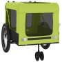 Haustier-Fahrradanhänger, Eisen-Oxford-Stoff, Grün, Schwarz von , Kinderwagen für Haustiere - Ref: Foro24-93941, Preis: 97,59...