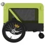 Pet Bicycle Trailer Iron Oxford Cloth Green Black by , pet strollers - Ref: Foro24-93941, Price: 95,64 €, Discount: %