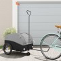 Fahrradanhänger aus schwarzem und grauem Eisen, 45 kg von , Fahrradanhänger - Ref: Foro24-94147, Preis: 91,73 €, Rabatt: %