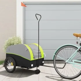 Remolque para bicicleta hierro negro y verde 45 kg de , Remolques para bicicletas - Ref: Foro24-94151, Precio: 91,73 €, Descu...