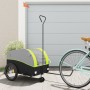 Black and green iron bicycle trailer 45 kg by , Bicycle trailers - Ref: Foro24-94151, Price: 93,25 €, Discount: %
