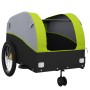 Schwarz-grüner Fahrradanhänger aus Eisen, 45 kg von , Fahrradanhänger - Ref: Foro24-94151, Preis: 93,25 €, Rabatt: %