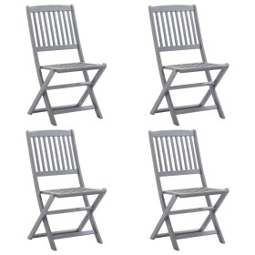Folding garden chairs 4 units solid acacia wood by vidaXL, Garden chairs - Ref: Foro24-46336, Price: 185,49 €, Discount: %