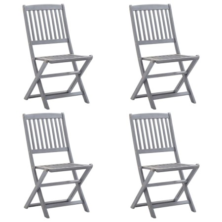 Klappbare Gartenstühle 4 Einheiten aus massivem Akazienholz von vidaXL, Gartenstühle - Ref: Foro24-46336, Preis: 185,49 €, Ra...