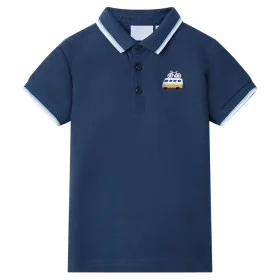 Dunkelblaues Kinderpoloshirt 128 von , Kinder-T-Shirts - Ref: Foro24-12052, Preis: 9,12 €, Rabatt: %