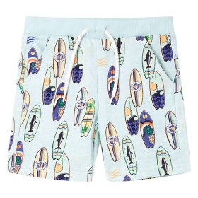 Children's shorts with drawstring blue mélange 104 by , kids pants - Ref: Foro24-11830, Price: 11,02 €, Discount: %
