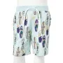 Children's shorts with drawstring soft blue mélange 128 by , kids pants - Ref: Foro24-11832, Price: 10,90 €, Discount: %